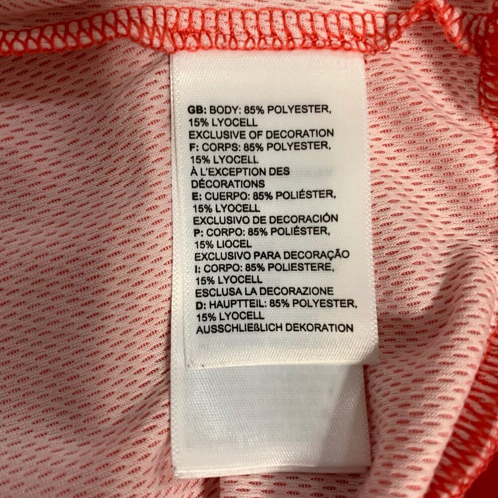 The North Face Crop Top Short Sleeve Coral Pink T-shirt Fitted Shirt Women's M - Picture 7 of 8